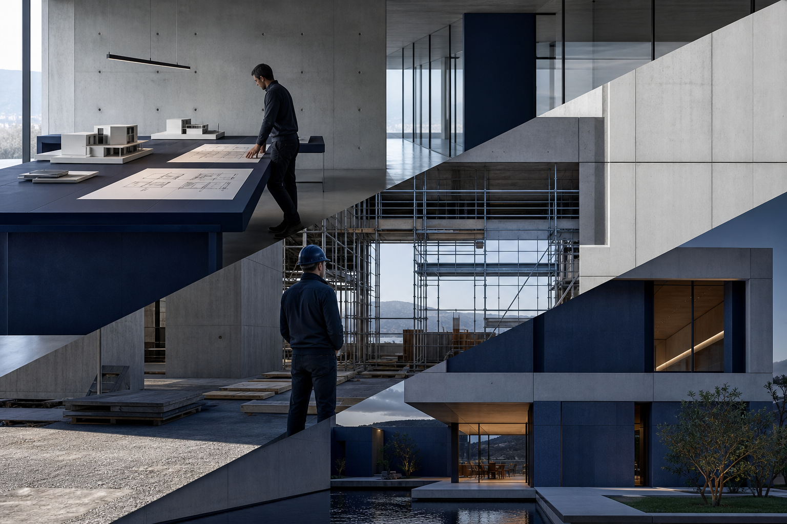Coordenação entre projeto, construção e qualidade na criação de valor.