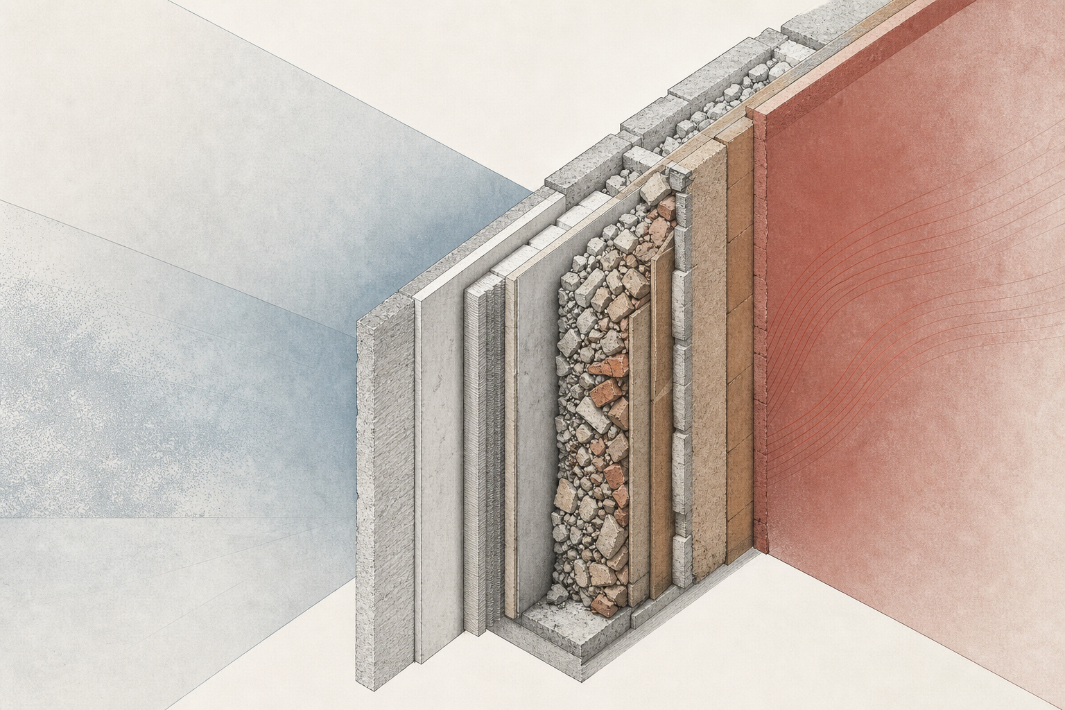 Casa em Granada usa massa térmica e materiais residuais para enfrentar temperaturas extremas